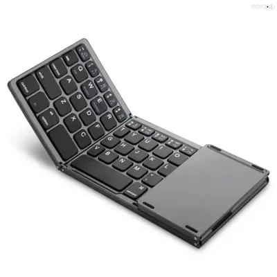 Bluetooth клавиатура B033 с Touchpad складная Black