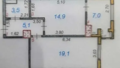 2-комн. квартира, 15 этаж, 50 м², Фирдавси — миниатюра 11