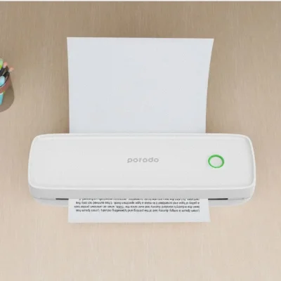 Портативный термопринтер Porodo Lifestyle A4  Thermal Printer A4 - Белый