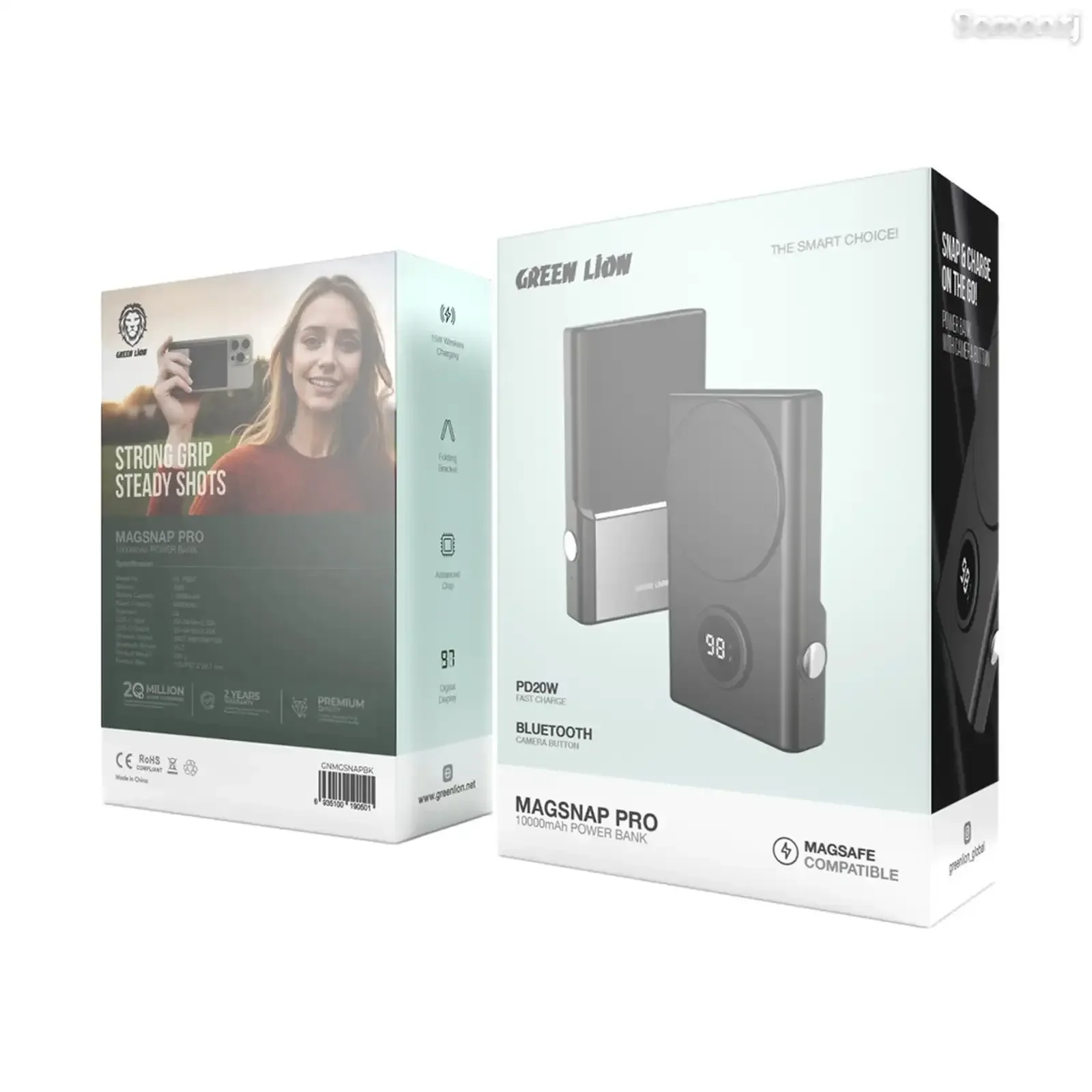 Повербанк Green Lion MagSnap Pro 10000mAh Power Bank черный