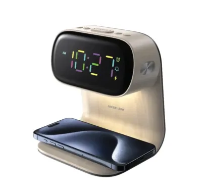 Часы с беспроводной зарядкой Green Lion Bedside Clock with Wireless Charger