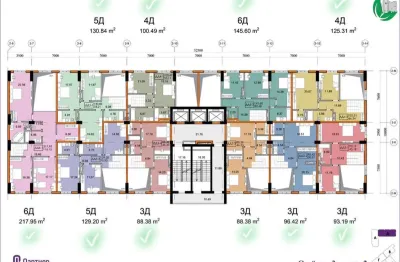 3-комн. квартира, 3 этаж, 96 м², Исмоили сомони