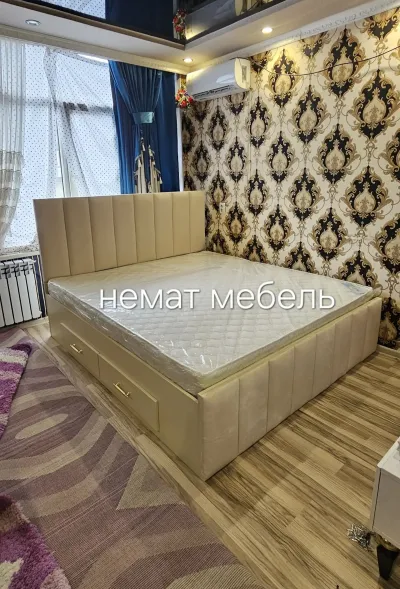 Двуспальная кровать медицинский матрас