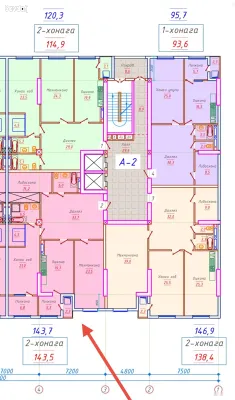 2-комн. квартира, 7 этаж, 144 м², Сзади Опера Балет, Шохмансур