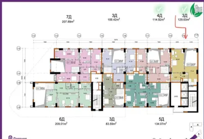 3-комн. квартира, 3 этаж, 155 м², И Сомони — миниатюра 4
