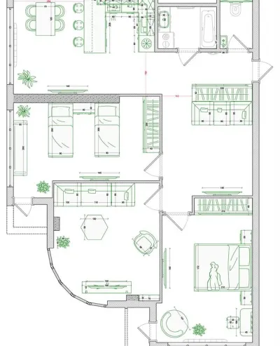 3-комн. квартира, 13 этаж, 91 м², И Сомони — миниатюра 4