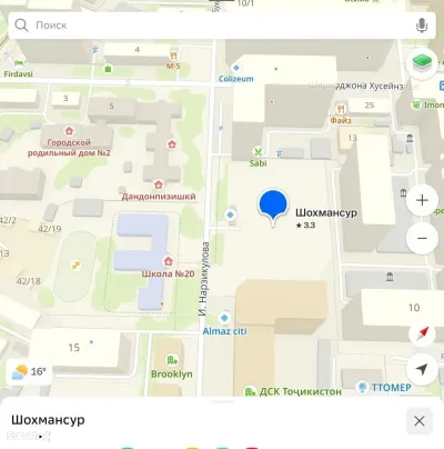 1-комн. квартира, 9 этаж, 80 м², Шохмансур