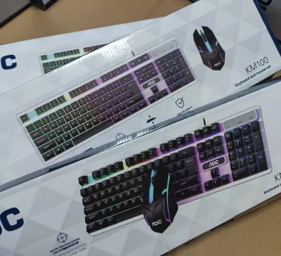 Клавиатура + мышка Aос KM100 RGB Проводной