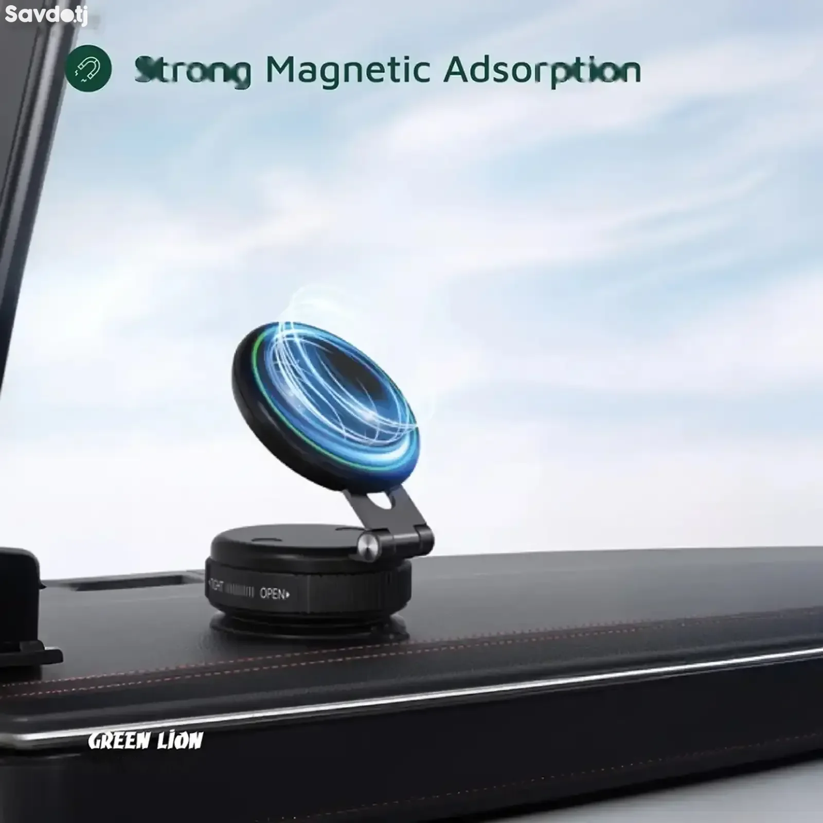 Автомобильный держатель Green Lion GX-41 Magsafe Suction Phone Holder черный