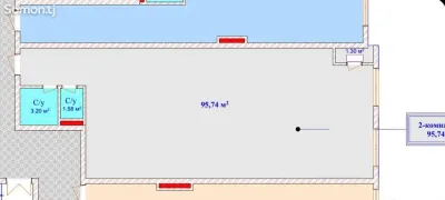 2-комн. квартира, 10 этаж, 96 м², н.Шохмансур,Старый аэропорт,доми Релакс — миниатюра 2