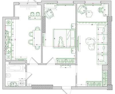 2-комн. квартира, 11 этаж, 69 м², Шохмансур — миниатюра 2