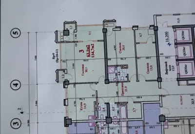 3-комн. квартира, 7 этаж, 134 м², Исмоили Сомони — миниатюра 4