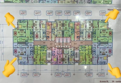 2-комн. квартира, 18 этаж, 78 м², Сино