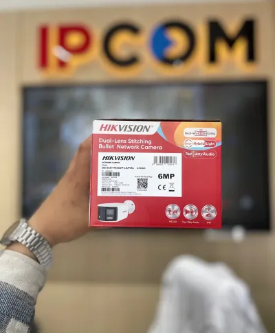Камера видеонаблюдения Hikvision DS-2CD1T63G2P-LIUF SL панорамная IP-камера 6 МП 180 с сиреной