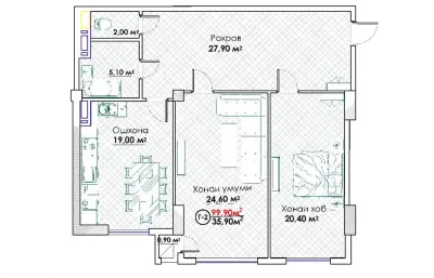 2-комн. квартира, 5 этаж, 100 м², Спартак, Кольцевой, Пивзавод — миниатюра 3