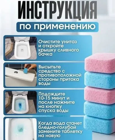 Чистящие таблетки для унитаза — миниатюра 5