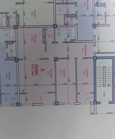 3-комн. квартира, 18 этаж, 123 м², Исмоили Сомони ру ба руи Цум — миниатюра 2