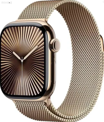 Смарт часы Apple Watch Series10 46mm, 42mm Milanes Gold - Milanese Natural