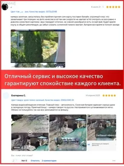 Уличная солнечная камера видеонаблюдения