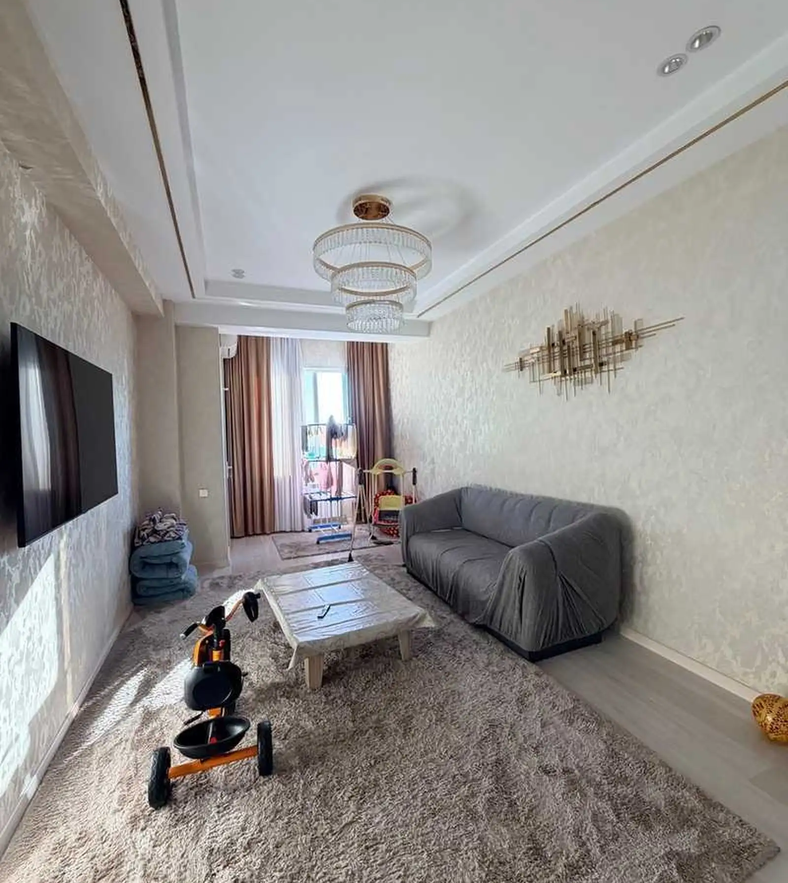 3-комн. квартира, 13 этаж, 100м², Сино 112 мкр дом Пайкар Наздикии мости — миниатюра 4