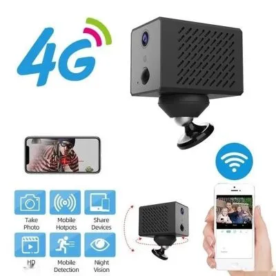 Камера 3G 4G SIM-карта FHD 4K Мини IP-камера CCTV Wi-Fi