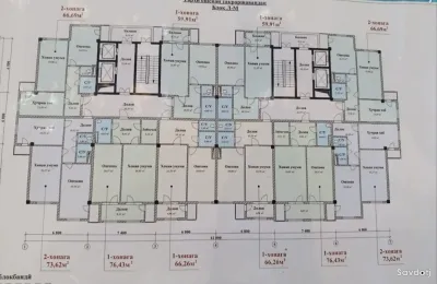 2-комн. квартира, 14 этаж, 73 м², Гуля голд — миниатюра 2