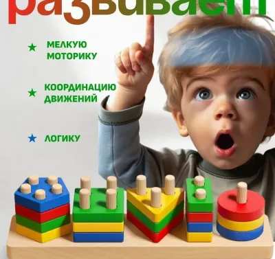 Развивающая деревянная игрушка