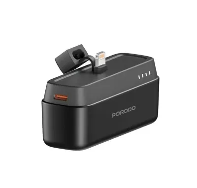 Повербанк Porodo 5000mAh Power Bank with Lightning Connector черный
