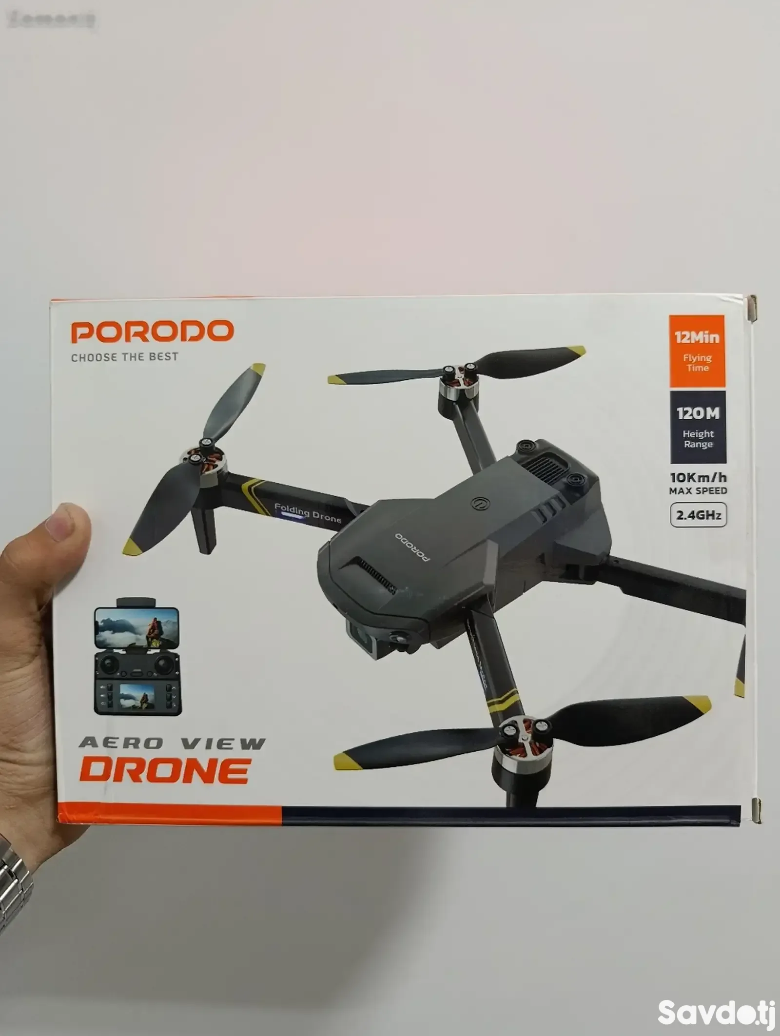 Дрон квадрокоптер с камерой Porodo Drone Aero View