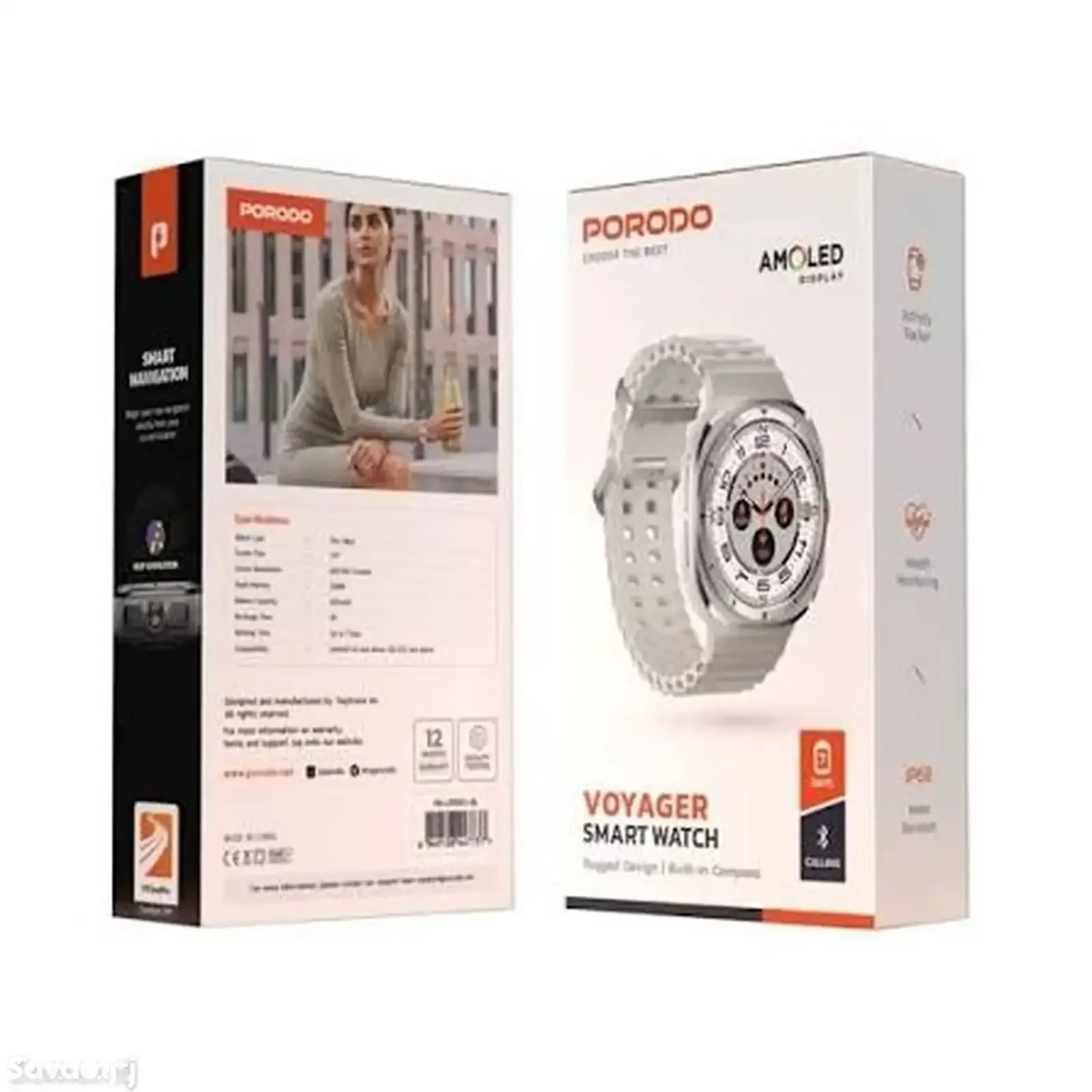 Умные часы Porodo Voyager Smart Watch серебристий