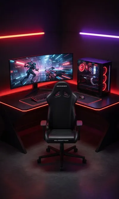Игровое кресло DXRacer Gladiator G Series Black
