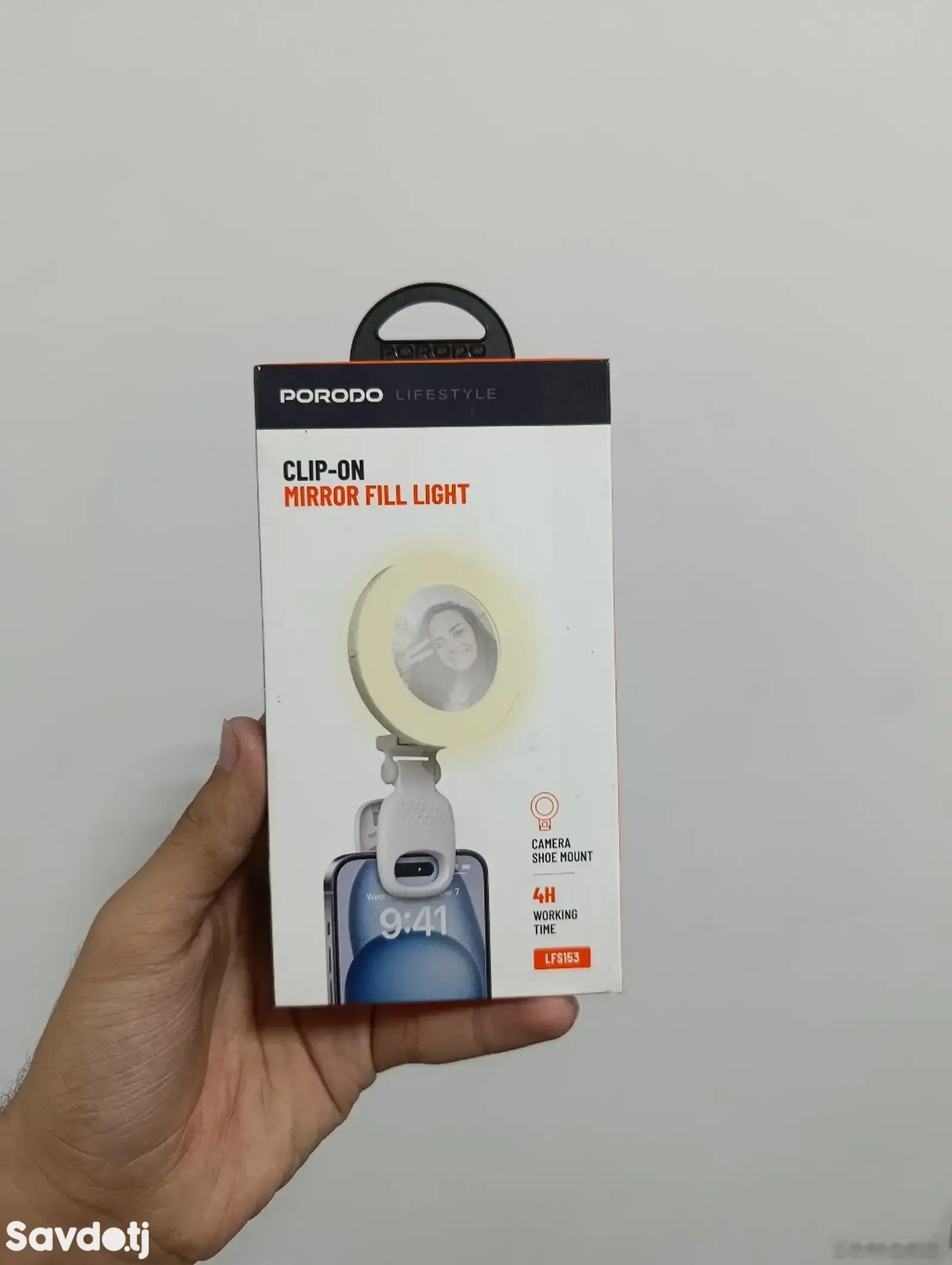 Свет для селфи и макияжа Porodo Lifestyle Clip-On Mirror Fill Light