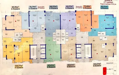 1-комн. квартира, 7 этаж, 64 м², Сино — миниатюра 4
