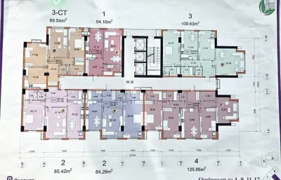 2-комн. квартира, 5 этаж, 89 м², И Сомони — миниатюра 2