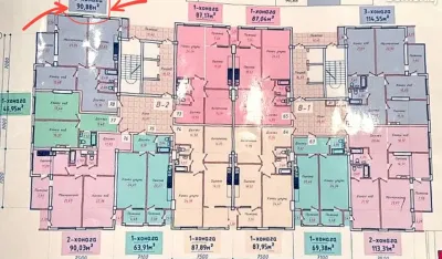 2-комн. квартира, 15 этаж, 91 м², н.Шохмансур,Оперка,парки Куруши Кабир — миниатюра 2