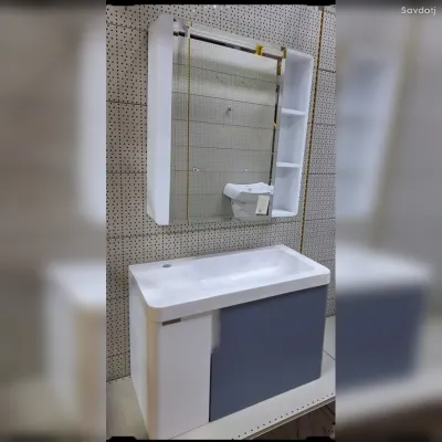 Раковина с шкафом и зеркалоv